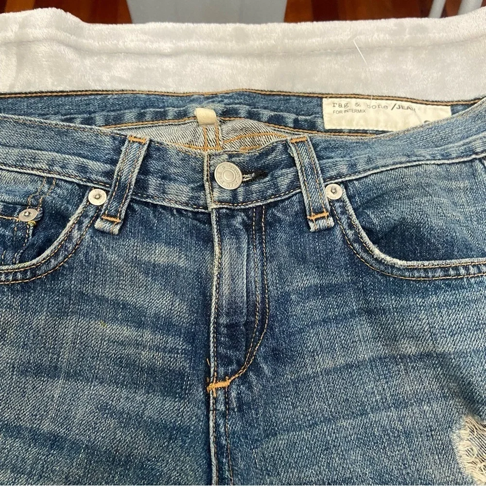 rag & bone/JEAN Boyfriend Buckley Ripped-Knee Jeans 28848 - Picture 4 of 13